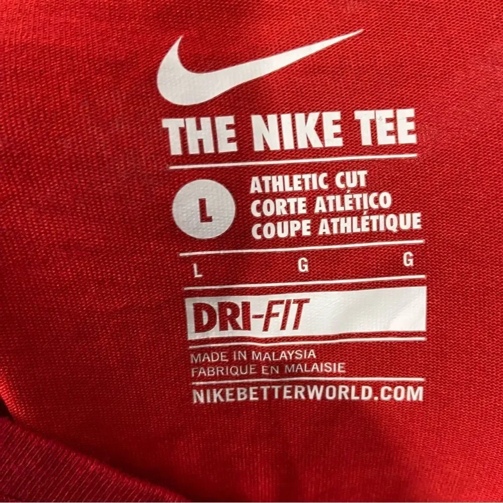 Nike Dri-Fit Red Short Sleeve Athletic T-Shirt